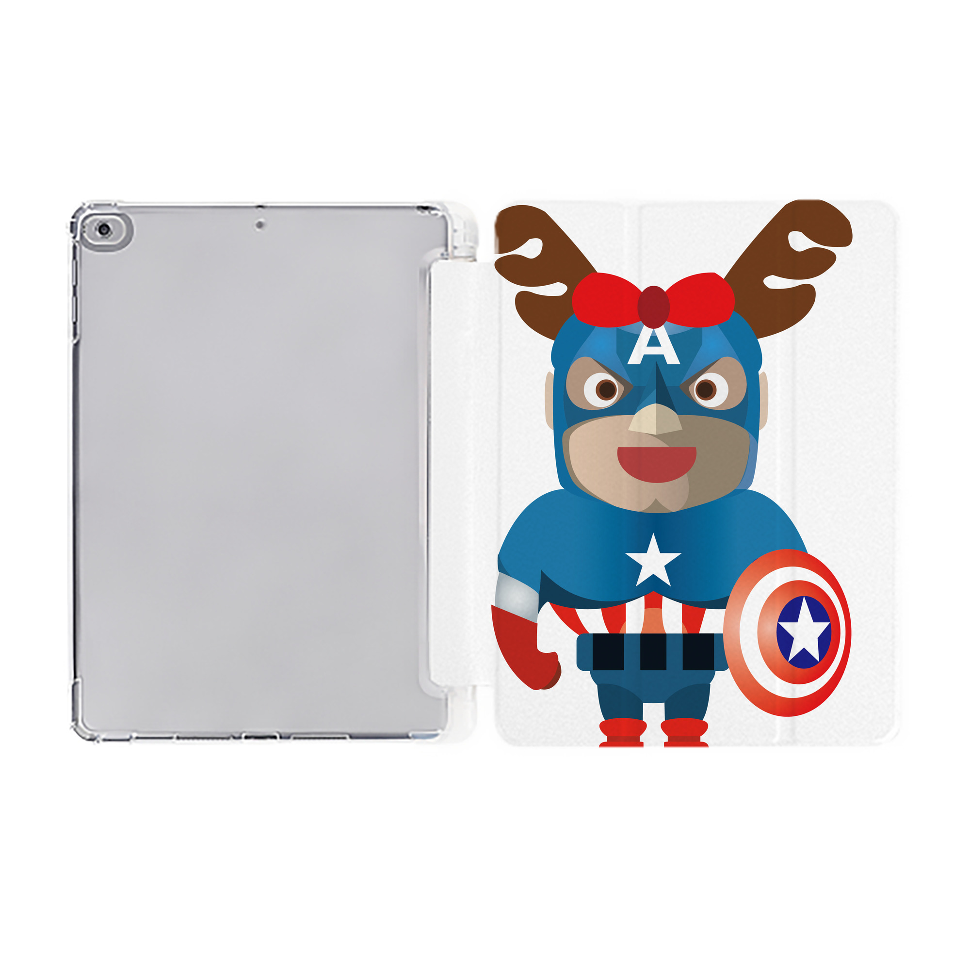 （画像用） アベンジャーズ The Avengers IPad ケース ペン収納付き 三つ折りスタンド PUレザー×シリコン 対応機種9.5/10.5/10.9インチ
